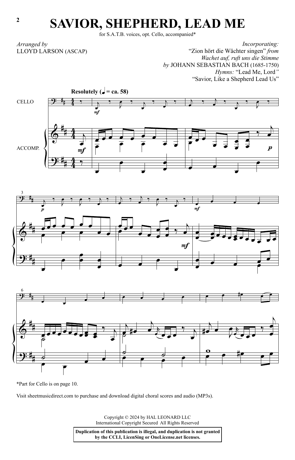 Lloyd Larson Savior, Shepherd, Lead Me Sheet Music & Chords for SATB Choir - Download or Print PDF