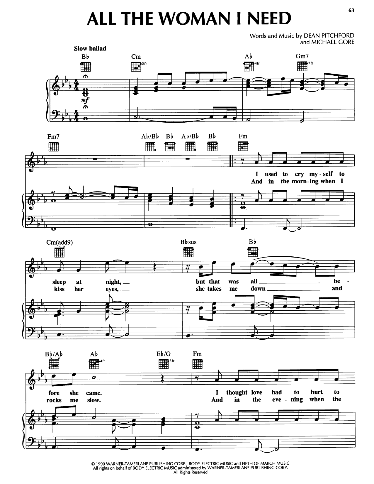Luther Vandross All The Man That I Need (All The Woman I Need) Sheet Music Notes & Chords for Piano, Vocal & Guitar Chords (Right-Hand Melody) - Download or Print PDF Luther Vandross All The Man That I Need (All The Woman I Need) Sheet Music & Chords for Piano, Vocal & Guitar Chords (Right-Hand Melody) - Download or Print PDF