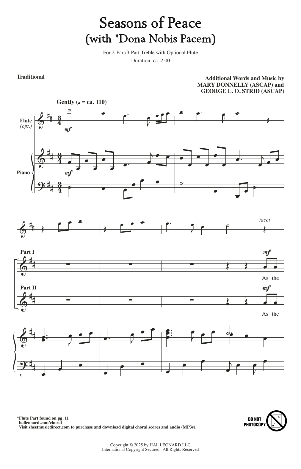 Mary Donnelly & George L.O. Strid Seasons Of Peace (with 