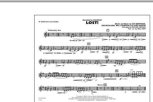 Michael Brown Lost! - Bb Horn/Flugelhorn Sheet Music & Chords for Marching Band - Download or Print PDF