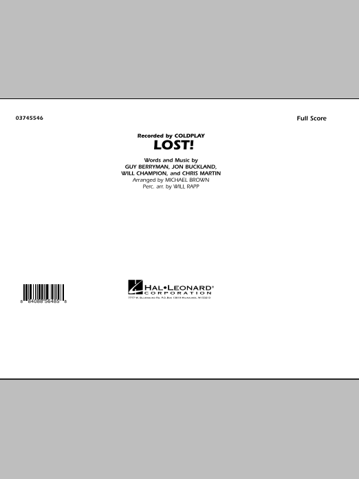 Michael Brown Lost! - Full Score Sheet Music & Chords for Marching Band - Download or Print PDF
