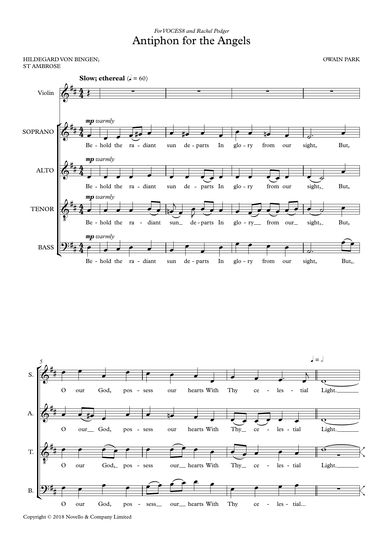 Owain Park Antiphon For The Angels (Vocal score) Sheet Music & Chords for SSAATTBB Choir - Download or Print PDF