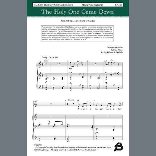 Patricia Mock The Holy One Came Down (arr. Richard profile image
