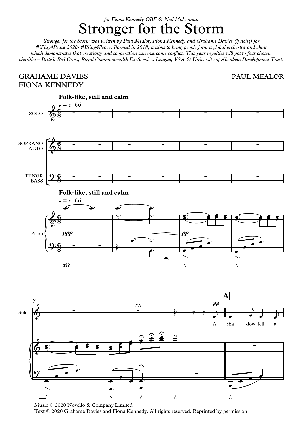 Paul Mealor Stronger For The Storm (Vocal score) Sheet Music & Chords for SATB Choir - Download or Print PDF
