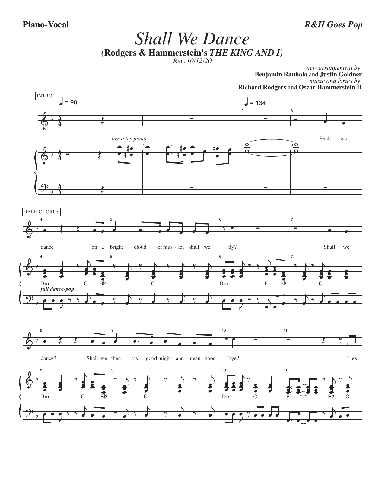 Rodgers & Hammerstein Shall We Dance? [R&H Goes Pop! version] (from The King And I) Sheet Music & Chords for Piano & Vocal - Download or Print PDF