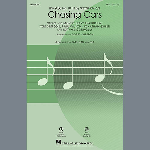 Snow Patrol Chasing Cars (arr. Roger Emerson) profile image