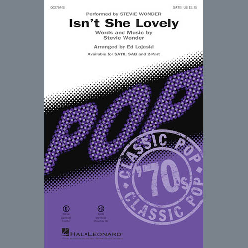 Stevie Wonder Isn't She Lovely (arr. Ed Lojeski) profile image