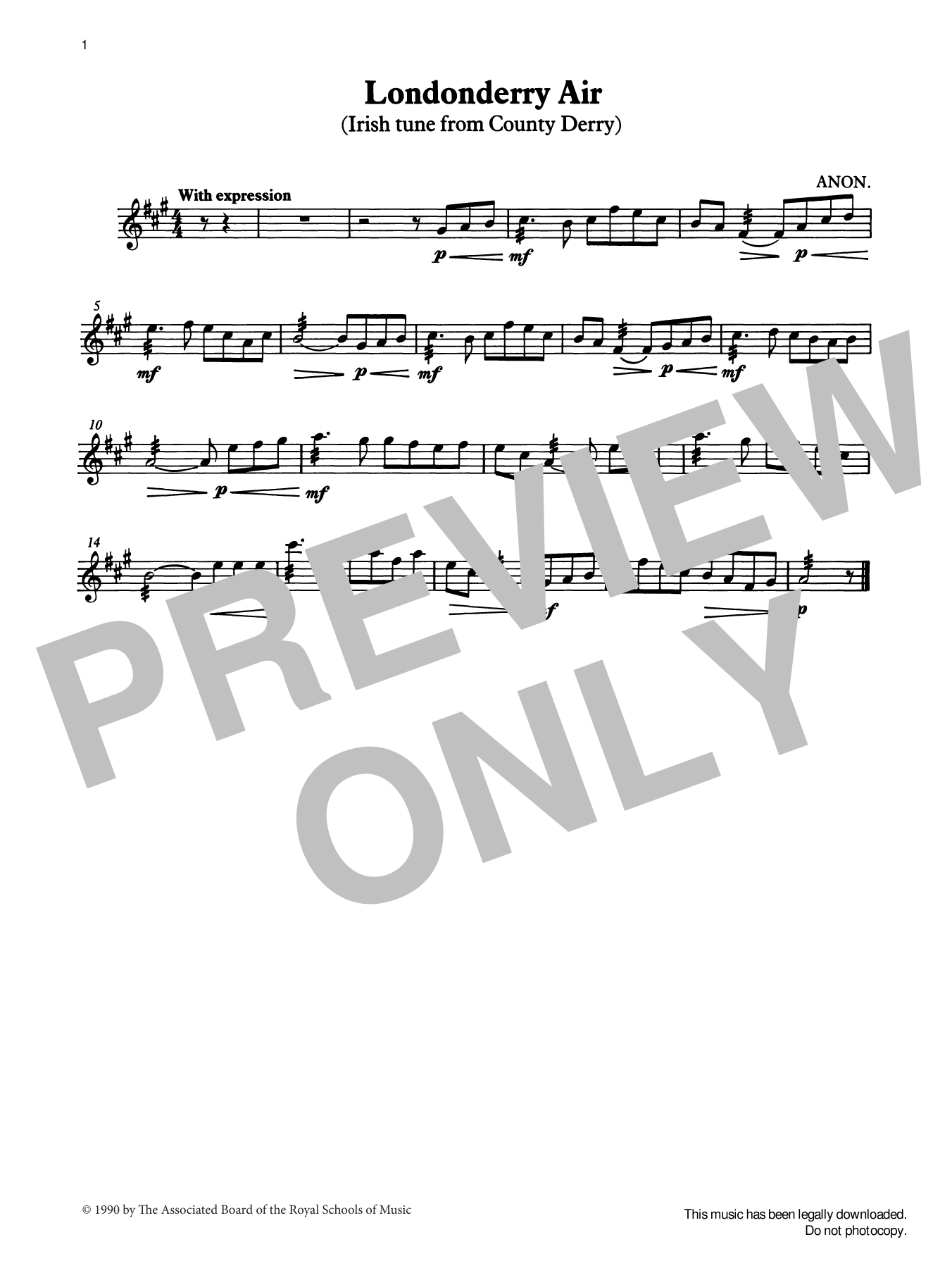 Trad. Irish Londonderry Air (score & part) from Graded Music for Tuned Percussion, Book II Sheet Music & Chords for Percussion Solo - Download or Print PDF