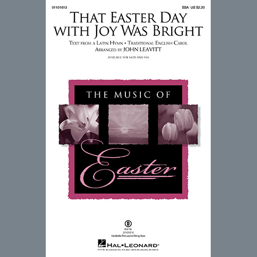 Traditional English Carol That Easter Day With Joy Was Bright profile image