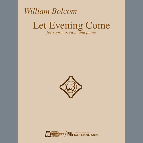 William Bolcom Let Evening Come (for soprano, viola profile image