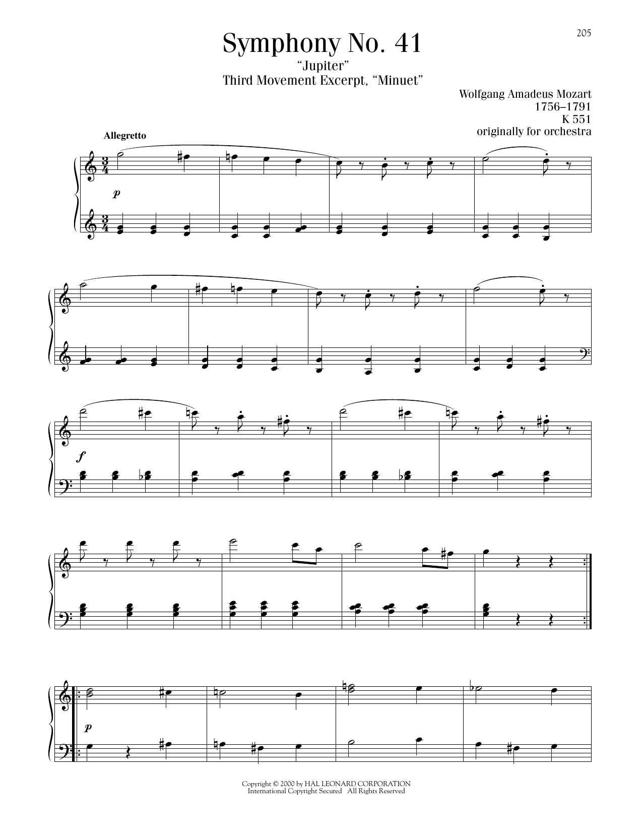 Wolfgang Amadeus Mozart Symphony No. 41 In C Major (